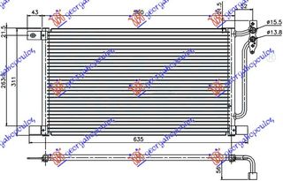 ΨΥΓΕΙΟ A/C ΠΕΤΡΕΛΑΙΟ (52x31,4x16)  για BMW SERIES 3 (E46) SDN 02-05