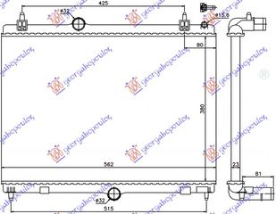 ΨΥΓΕΙΟ (BRAZED) 2.0 HDi (ΚΙΝΗΤΗΡΑΣ RHE-RHH) ΠΕΤΡΕΛΑΙΟ ΜΗΧΑΝΙΚΟ (380x560)  για PEUGEOT 407 04-10