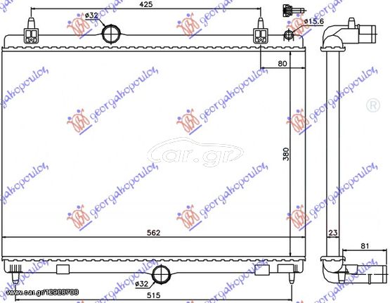 ΨΥΓΕΙΟ (BRAZED) 2.0 HDi (ΚΙΝΗΤΗΡΑΣ RHE-RHH) ΠΕΤΡΕΛΑΙΟ ΜΗΧΑΝΙΚΟ (380x560)  για PEUGEOT 407 04-10