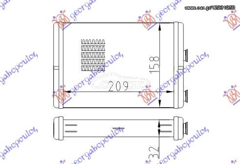 ΨΥΓΕΙΟ ΚΑΛΟΡΙΦΕΡ (B) +/-ΑC (209x158) TYΠΟΥ MARELLI  για FIAT DOBLO 05-09