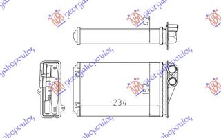 ΨΥΓΕΙΟ ΚΑΛΟΡΙΦΕΡ (M) +/-ΑC (234x157) TΥΠΟΥ VALEO  για PEUGEOT 207 06-14