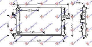 ΨΥΓΕΙΟ ΝΕΡΟΥ 1.3CDTi/1.7DTi ΠΕΤΡΕΛΑΙΟ (60x35)  για OPEL COMBO 00-12