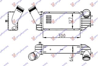 ΨΥΓΕΙΟ INTERCOOLER 2.0 HDi ΠΕΤΡΕΛΑΙΟ (300x125x64)  για PEUGEOT 307 01-05