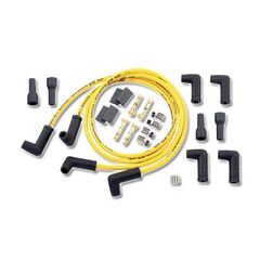 Accel Pack of 4 uni Yellow Spark Plug Wires 8.8mm with 90deg. Boots