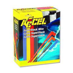 Accel Super Stock Spiral Core 8mm Yellow Wire set with HEI 90deg. Boots