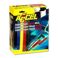 Accel Super Stock Spiral Core 8mm Blue Wire set with Blue 45deg. Boot