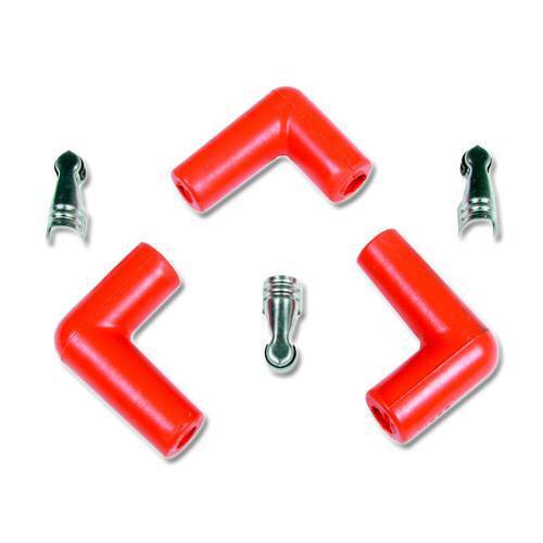 Accel Orange silicone 90deg. 5/8' spark plug boot 8mm