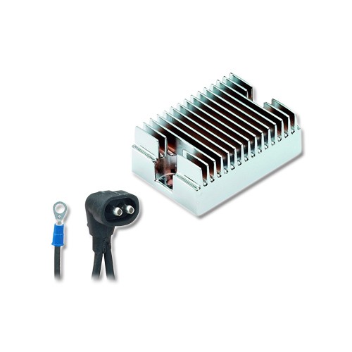 Accel Electronic Voltage Regulator in Chrome for Softail 89-99