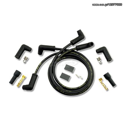 Accel Pack of 4 uni Black Spark Plug Wires 8.8mm with 90deg. Boots