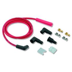 Accel 8mm Wire Replacement Kit - Staight and Spark plug boots - Red