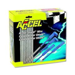 Accel 8mm Armor Shield Braided Spark Plug Wire for Chevrolet 55-75 Blue