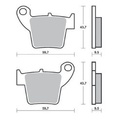 Τακάκια πίσω  μοτοσυκλέτας DP-BRAKES 602 DP602