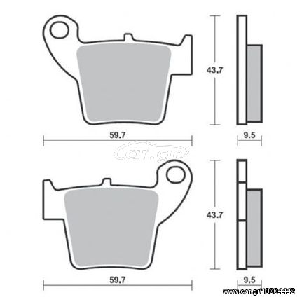 Τακάκια πίσω  μοτοσυκλέτας DP-BRAKES 602 DP602