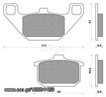 Σετ τακάκια φρένου οργανικά NEWFREN KAWASAKI VN 800 (95-98) 01FD072BT