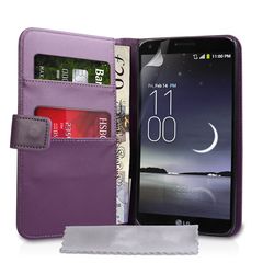 YouSave Accessories Θήκη- Πορτοφόλι για LG G Flex  by YouSave Accessories μώβ  και δώρο screen protector