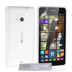 YouSave Accessories Θήκη σιλικόνης για Microsoft Lumia 535 διάφανη by YouSave και screen protector