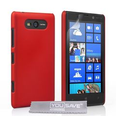 YouSave Accessories Θήκη για Nokia Lumia 820 by YouSave Accessories κόκκινη και δώρο screen protector