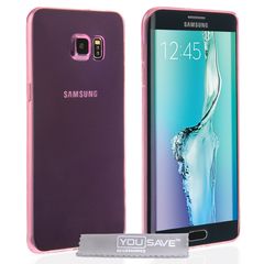 YouSave Accessories Ημιδιάφανη θήκη σιλικόνης ροζ για Samsung Galaxy S6 Edge by YouSave