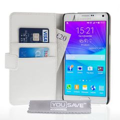 YouSave Accessories Θήκη- πορτοφόλι για Samsung Galaxy Note 5 by YouSave λευκή  και δώρο screen protector