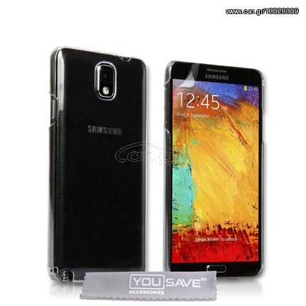 YouSave Accessories Θήκη σιλικόνης για Samsung Galaxy Note 3 διάφανη by YouSave και screen protector