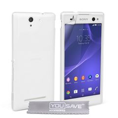 YouSave Accessories Θήκη σιλικόνης διάφανη για Sony Xperia  C3  by YouSave και screen protector