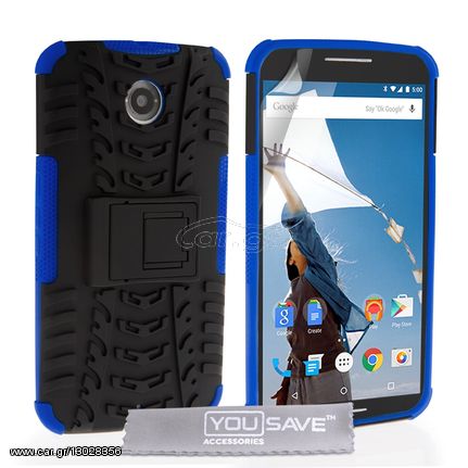 YouSave Accessories Ανθεκτική Θήκη για Motorola Nexus 6 by Yousave με δώρο screen protector