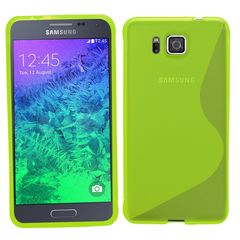 OEM  Θήκη σιλικόνης για Samsung Galaxy Alpha ημιδιάφανη πράσινη - OEM ( 210-100-250)