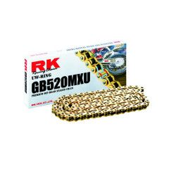 Αλυσίδες RK MXU 520 120  CLIP LINK 520 GOLD ΧΡΥΣΗ MOTOCROSS-ENDURO