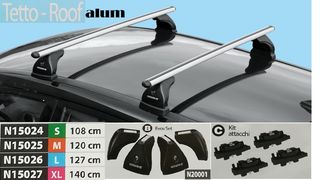 Μπάρες οροφής ALFA ROMEO 156 crosswagon railling Για οχήματα που διαθέτουν εργοστασιακές παράλληλες μπάρες οροφής τύπου S/W