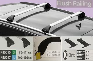 Μπάρες οροφής AUDI 100 avant railling 1-82>12-94 Για οχήματα που διαθέτουν εργοστασιακές παράλληλες μπάρες οροφής τύπου S/W