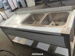 INOXWEB 2027-Λαντζα ανοιχτη με 2 γουρνες 40χ40 & 190χ60χ87
