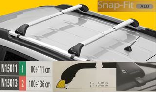 Μπάρες οροφής FIAT 500X PROFIL 02/15> Για οχήματα που διαθέτουν εργοστασιακές παράλληλα φτερά 3-4 εκ οροφής 