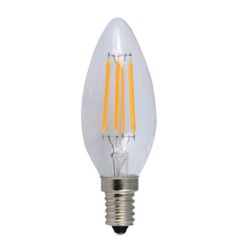 Λάμπα led filament κερί Ε14 6W 230V 4000k ενδιάμεσο λευκό φως 560 lumen 30000h