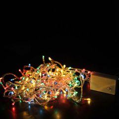180 χριστουγεννιάτικα λαμπάκια ψείρες πολύχρωμα με 8 προγράμματα & διάφανο PVC καλώδιο 10,5m