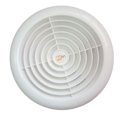 Εξαεριστήρας μπάνιου Φ120mm 18W λευκός στρόγγυλος σειρά ММ-120 220V 150m³/h 42dB με κλαπέ