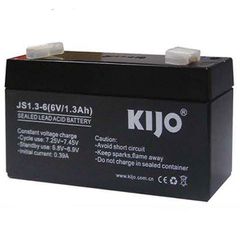 Μπαταρία μολύβδου κλειστού τύπου KIJO JS1.3-6 6V 1.3Ah για συστήματα αδιάλειπτης λειτουργίας UPS