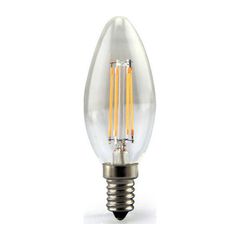 Λάμπα led filament κεράκι C35 Ε14 ισχύος 4W 230V 6000Κ ψυχρό λευκό φως 500lumen