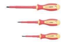 Κατσαβίδι VDE 1000V HOBO (*) PZ 1x80 04003 C3 με μαγνητική μύτη και μαύρο φινίρισμα
