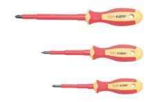 Κατσαβίδι VDE 1000V HOBO (*) PZ 2x100 04003 C2 με μαγνητική μύτη και μαύρο φινίρισμα
