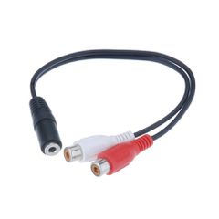 Καλώδιο POWERTECH CAB-R012 2 x RCA F Jack 3,5mm F 0.20m