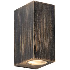Επίτοιχη απλίκα για λάμπες GU10 WALL LUMINAIRE 230V AC χρυσό μαύρο στεγανό IP65
