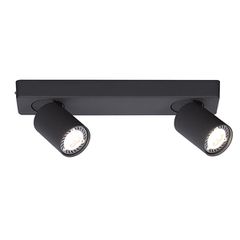 Φωτιστικό ELITIS 2xGU10 μαύρο αλουμίνιο 32x7x11cm εσωτερικού χώρου IP20