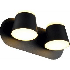 Επίτοιχο φωτιστικό LUCIDO LED 16W θερμό φως 3000k 1280lm μαύρο μεταλλικό 27x12x11cm