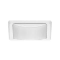 Led απλίκα πολυκαρμπονική ορθογώνια λευκή 13W ενδιάμεσο λευκό φως 4000k εξωτερικού χώρου IP65