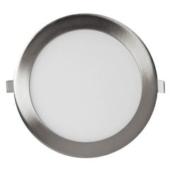 Led panel νίκελ ματ στρογγυλό χωνευτό 20W 230V 4000k ενδιάμεσο λευκό φως 120° 1700lm