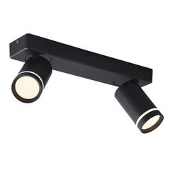 Φωτιστικό οροφής DIVINO 2xGU10 μαύρο αλουμίνιο 32x7x13,5cm εσωτερικού χώρου IP20