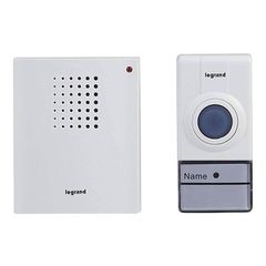 Kit ασύρματου κουδουνιού Legrand Essential 80dB με 32 μελωδίες εμβέλειας 50m στεγανό IP44