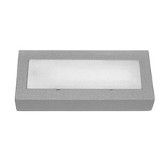 Led φωτιστικό επίτοιχο ορθογώνιο 121x51mm γκρι χρώμα 0.6W 230V θερμό φως στεγανό IP54