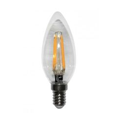 Λάμπα led filament COG κερί Ε14 6W 230V 4000k ενδιάμεσο φως διάφανο κάλυμμα δέσμης 360° 720lm
