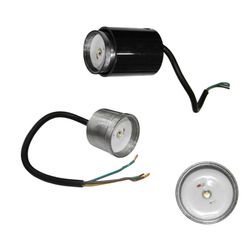 Φωτιστικό σποτ - ψείρα inox διαδρόμου χωνευτό 1W 230V 15° μπλε φως στεγανό IP54 με 1led